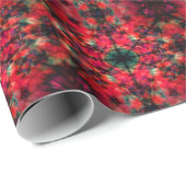 Rood en zwart caleidoscoop patroon cadeaupapier (Rol Hoek)