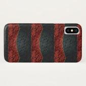 rood en zwart Case-Mate iPhone case (Achterkant (horizontaal))