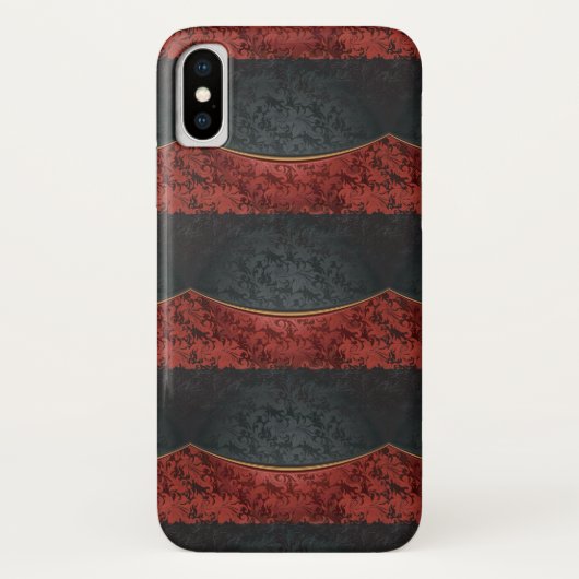rood en zwart Case-Mate iPhone case (Achterkant)
