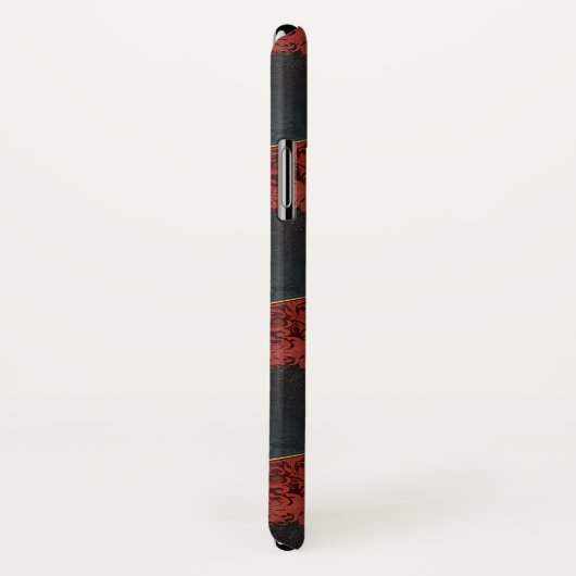  rood en zwart Case-Mate iPhone case (Achterkant / rechts)