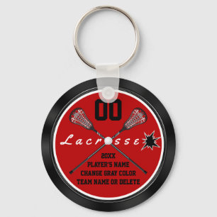 Rood en zwart, Cheap, Lacrosse Party Favors Sleutelhanger