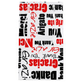 Rood en zwart — dank u Word Cloud Klein Cadeauzakje (Voorkant)