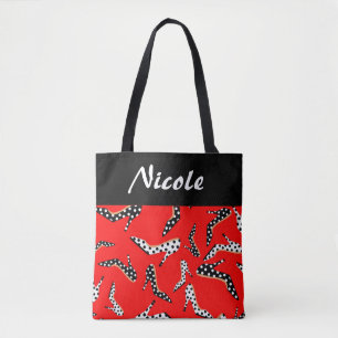 Rood en Zwart Elegant Hoge Hakken Draagtas