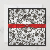 Rood en zwart foto Afstuderen aankondiging (Achterkant)