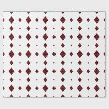Rood en Zwart Geometrisch Diamantpatroon Modern To