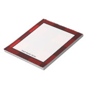 Rood en zwart, gepersonaliseerd Notitieblok (Gedraaid)