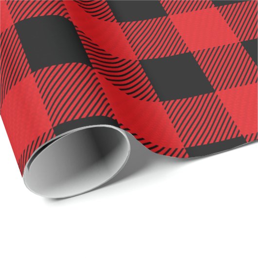 Rood en zwart geplakt omlooppapier cadeaupapier (Rol Hoek)
