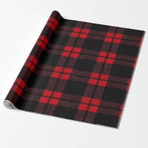 Rood en zwart geruit patroon – Klassiek knus Cadeaupapier