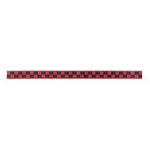 Rood en Zwart geruit patroon Lint (Voorkant)