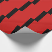 Rood en zwart, gestreept papier voor het ompakken (Hoek)