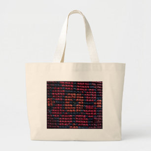 Rood en zwart geweven tapijtpatroon grote tote bag