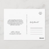 Rood en zwart gothisch bloederig harthuwelijk beda briefkaart (Achterkant)