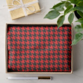 Rood en zwart Houndstooth Check Tissuepapier (Geschenk)