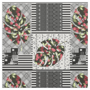 Rood en zwart, kantelen, patchwork, bijtend, moder stof