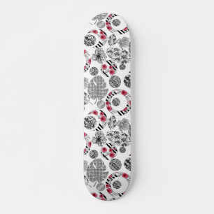 Rood en zwart, kantelen, patchwork skateboard