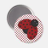 Rood en zwart Ladybug Magneet (Voorkant / Achterkant)