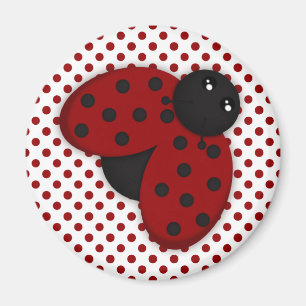 Rood en zwart Ladybug Magneet