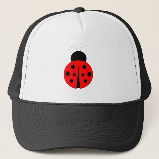 Rood en zwart Ladybug Trucker Pet (Voorkant)