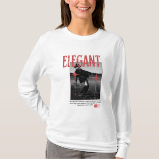 Rood en zwart Maximalistisch Urban Streetwear Desi T-shirt