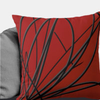 Rood en zwart, modern artistiek Abstract Sierkusse