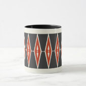Rood en Zwart Nordic Geometric Pattern Design Mok (Midden)