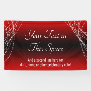 Rood- en zwart ombre-licht Voeg je eigen tekst toe Spandoek