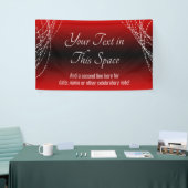 Rood en Zwart Ombre Lights Voeg uw aangepaste teks Spandoek (Beurs)