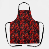 Rood en zwart ontwerp schort (Voorkant)