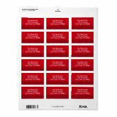 rood en zwart patroon etiket (Full Sheet)