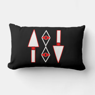Rood en zwart patroon, Trend-inspiratie Kussen