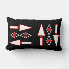 Rood en zwart patroon, Trend-inspiratie Kussen