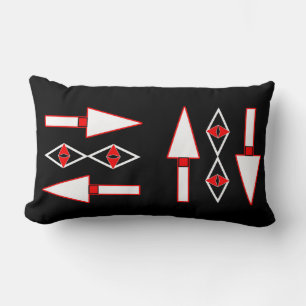 Rood en zwart patroon, Trend-inspiratie Kussen