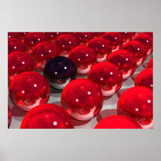 Rood en zwart poster