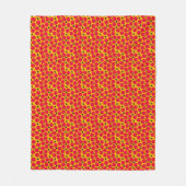 Rood en zwart puntpatroon fleece deken (Voorkant)