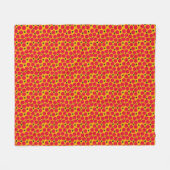 Rood en zwart puntpatroon fleece deken (Voorkant (Horizontaal))