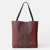 Rood en Zwart Python Print Draagtas (Achterkant)