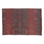 Rood en Zwart Python Print Kussensloop (Voorkant-Links)