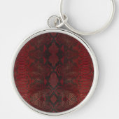 Rood en Zwart Python Print Sleutelhanger (Voorkant)