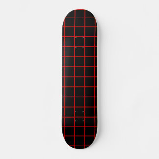 Rood en zwart rasterpatroon Skateboard Deck