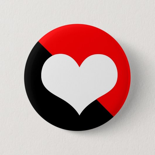 Rood en zwart ronde button 5,7 cm (Voorkant)
