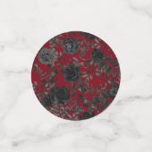 Rood en zwart Roos Gothic Wedding Confetti (Kleine voorkant)
