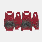 Rood en zwart Roos Gothic Wedding for Box Bedankdoosjes (Uitgevouwen)