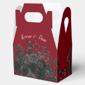 Rood en zwart Roos Gothic Wedding for Box Bedankdoosjes (Geopend)