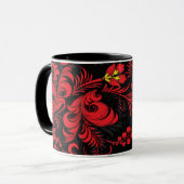 Rood en zwart (Russische Paleh-stijl) Mok (Voorkant links)