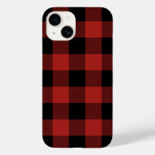 Rood en Zwart Rustieke Buffalo Check Case-Mate iPhone Case (Achterkant)