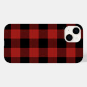 Rood en Zwart Rustieke Buffalo Check Case-Mate iPhone Case (Achterkant (horizontaal))