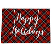 Rood en zwart Schots Tartan Plaid Groot Cadeauzakje (Voorkant)