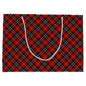 Rood en zwart Schots Tartan Plaid Groot Cadeauzakje (Achterkant)