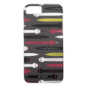 Rood en zwart slangenpatroon - Aangepaste naam Case-Mate iPhone Case (Achterkant)