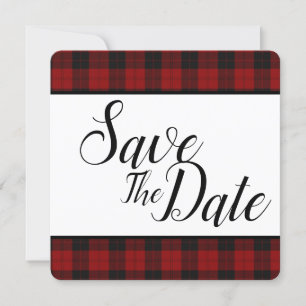 Rood en zwart sparen de Datum Save The Date